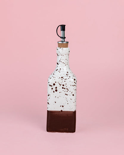 Olejnička Brownie — andaluská keramika z Málagy, hnědo-krémový vzor (foto 4)